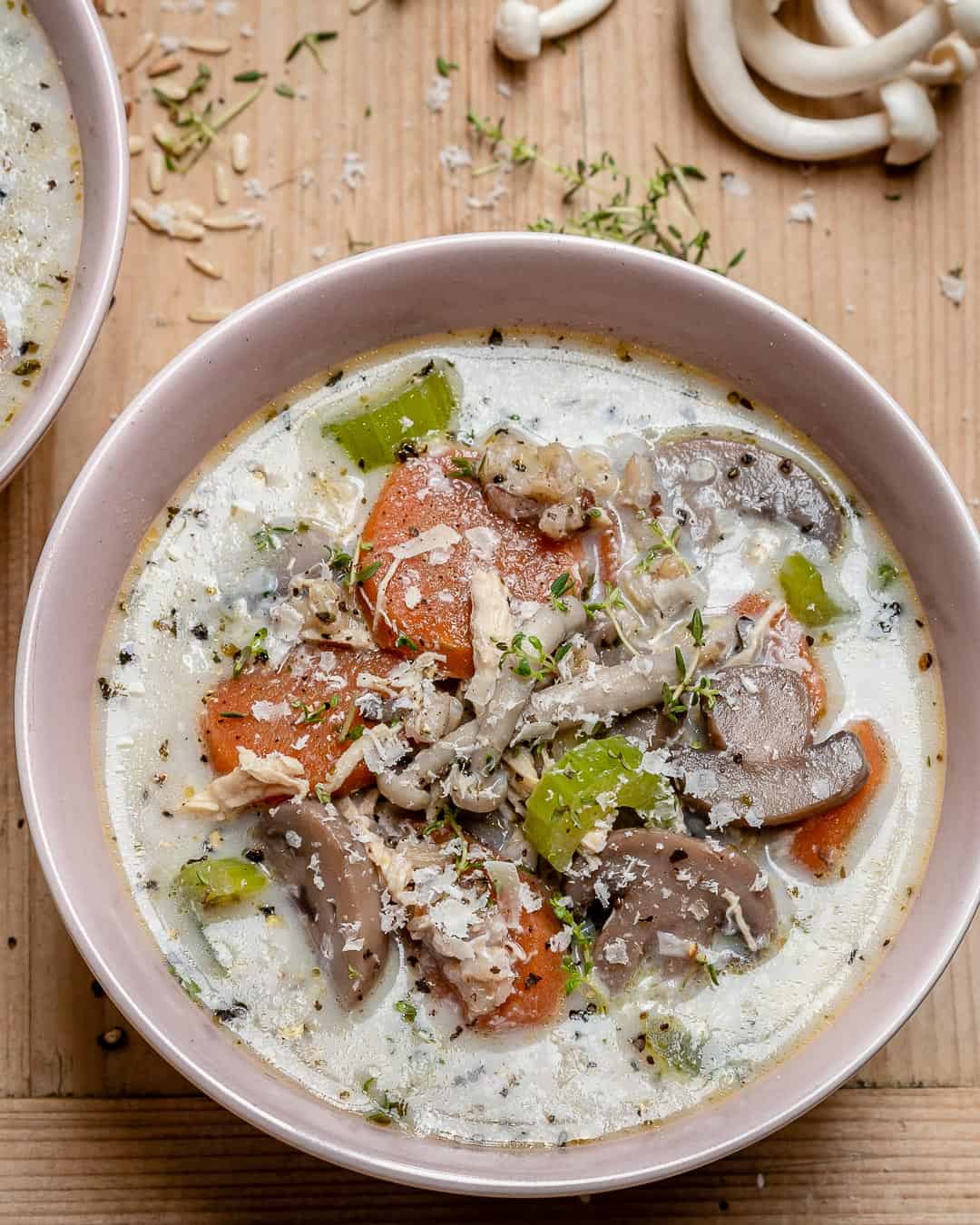 creamy of mushroom soup with chicken