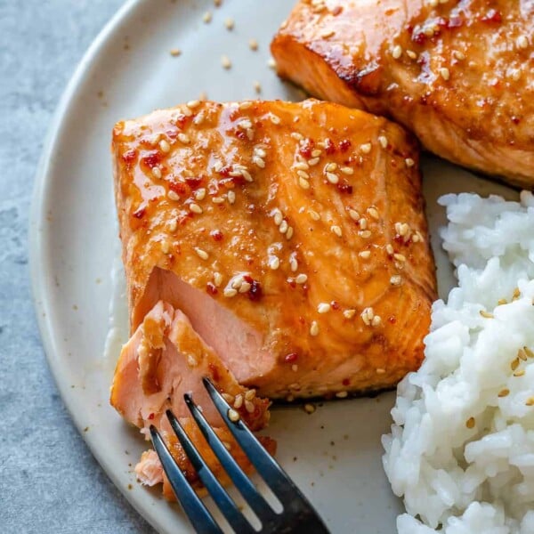 Honey Glazed Air Fryer Salmon