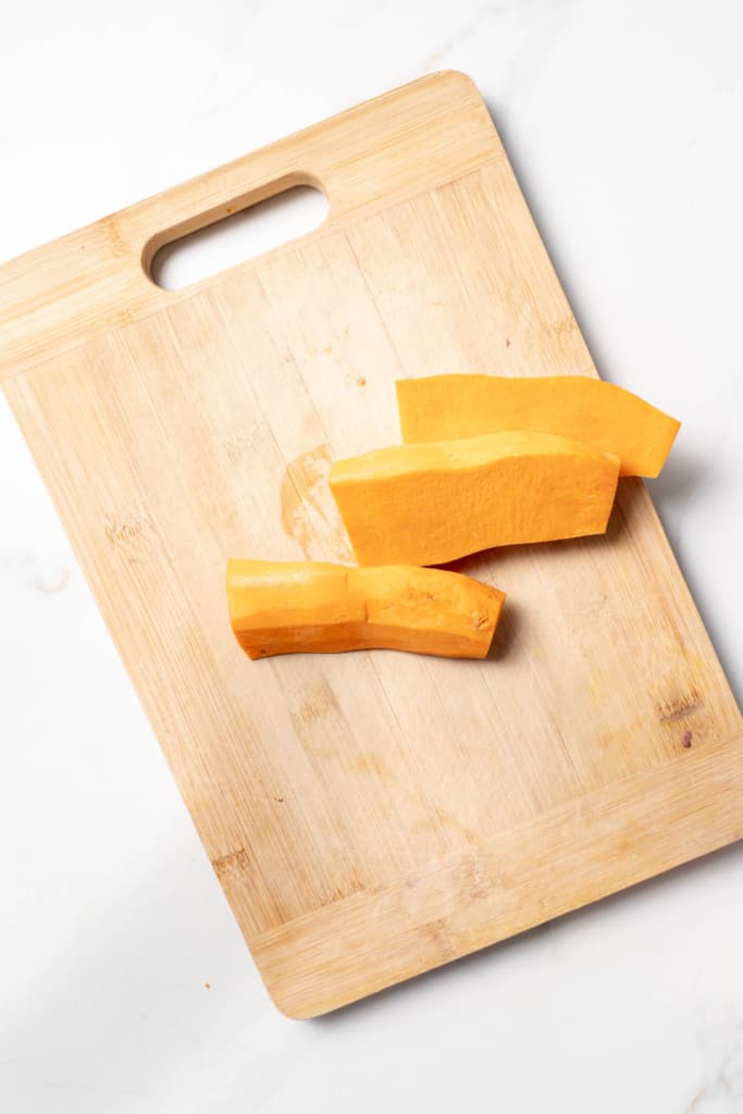 Three slices of sweet potato.