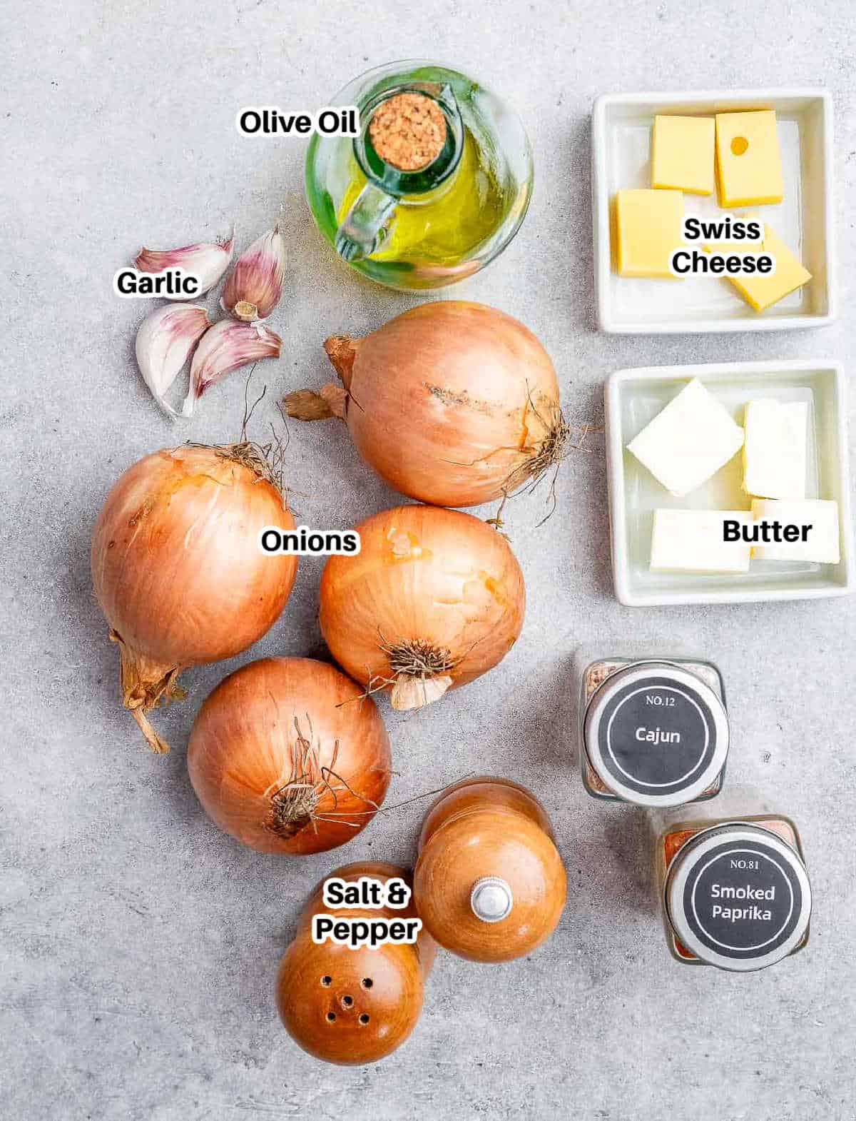Ingredients to make onion boil.