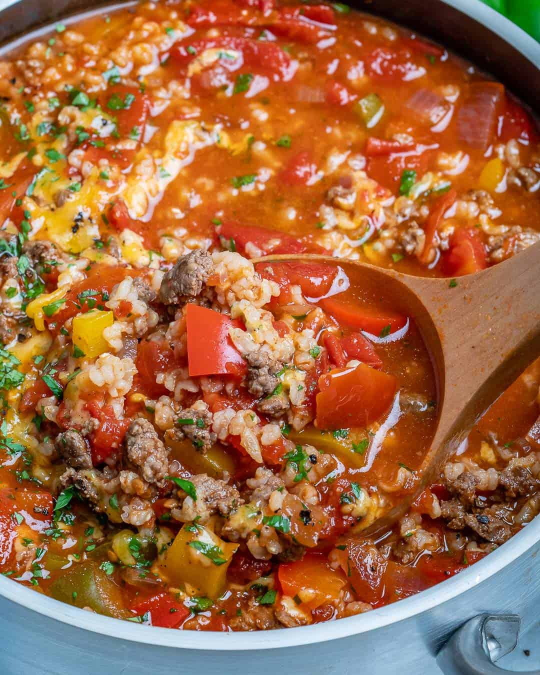easy and best stuffed bell pepper soup recipe